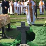 Fr Michael McCabe SMA blessing the grave of Fr. Cornelius O’Leary SMA
