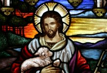 4th Sunday of Easter 2021 – Year B – Vocations’ Sunday https://upload.wikimedia.org/wikipedia/commons/7/76/StJohnsAshfield_StainedGlass_GoodShepherd_Portrait.jpg
