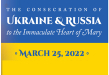 Act of Consecration of humanity, and Russia and Ukraine, to the Immaculate Heart of Mary.