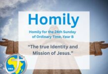 Homily for the 24th Sunday of Ordinary time, Year B
