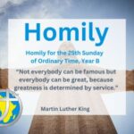 Homily for the 25th Sunday of Ordinary Time, Year B