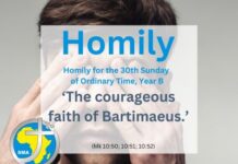 Homily for 30th Sunday of Ordinary Time, Year B