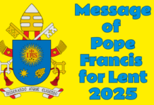 MESSAGE OF HIS HOLINESS POPE FRANCIS FOR LENT 2025